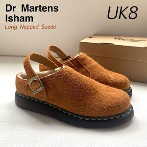 新品 Dr. Martens ドクターマーチン ISHAM アイシャム スエード バックル ミュール スリッポン サンダル UK8 定2.64万 メンズ 送料無料