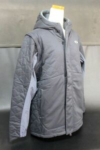 OAKLEY オークリー メンズ 2wayスリーブ 中綿ジャケット パデッドベスト 裏ボア FOA402870/UNEVEN PUFF JACKET 3.0 ブラック サイズXL