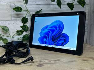 【美品☆】富士通 ARROWS Tab Q5011/GB[Celeron N4500 1.1GHz/RAM:4GB/SSD:128GB/10.1インチ]Windows 11 タブレットPC 動作品