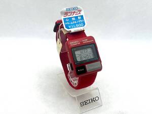 希少 未使用・デッドストック品 SEIKO セイコー ランナーズ PULSEMETER パルスメーター デジタル腕時計 S229-5000 心拍数 レッド