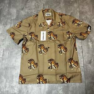 WACKO MARIA ワコマリア HAWAIIAN SHIRT TYPEハワイアン レーヨン アロハ 半袖 シャツ ベージュ 