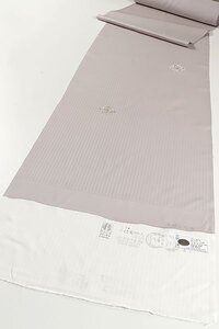 【和遊館】KKK175　「桐壷」印！京都名門『菱健』丹後ちりめん刺繍入り染め小紋着尺