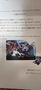 ぼくとドラゴン × オーバーロード クオカード 当選品