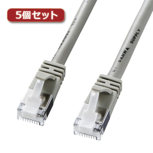 サンワサプライ カテゴリ7LANケーブル CAT5eSTPLAN 10m ライトグレー KB-STPTS-10X5 /l