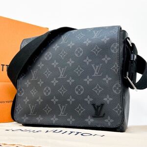 ルイヴィトン LOUIS VUITTON モノグラム エクリプス ディストリクト PM NM 斜め掛けショルダーバッグ メッセンジャーバッグ ブラック