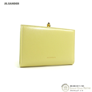 ジルサンダー （JIL SANDER） Goji Purse Small ロゴ がま口 二つ折り 財布 J07UI0015 オーク（新品）