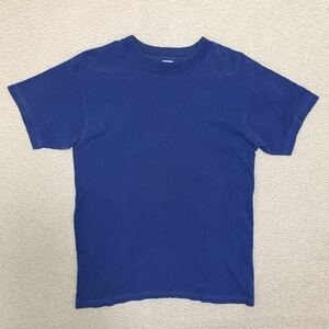 訳あり 送料込 THE REAL McCOYS Buco プリントT Sサイズ BLUE USED リアルマッコイズ ブコ Tシャツ 青 半袖 アメカジ 古着 女性の方にも