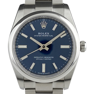 ロレックス ROLEX オイスターパーペチュアル 124200 腕時計 SS 自動巻き ブルー ボーイズ 【中古】