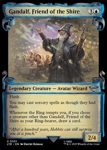 MTG ■青/英語版■ 《ホビット庄の友、ガンダルフ/Gandalf, Friend of the Shire》▲ショーケース▲ 指輪物語:中つ国の伝承 LTR