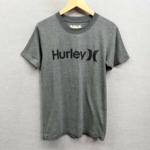 F170 Hurley ハーレー Tシャツ 半袖 カットソー ロゴ プリント スポーツ ポリエステル コットン クルーネック メンズ グレー S