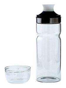 Felio 米びつ 1合計量カップ付き ライスキープボトル ガラス製 容量1kg 冷蔵庫サイドポケット収納可能 湿気に強い 虫が入りにくい 水洗