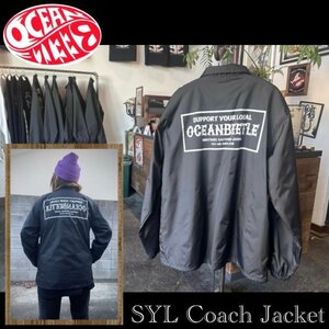 【OCEAN BEETLE】オーシャンビートル SYL Coach Jacket SUPPORT YOUR LOCAL Coach Jacket コーチジャケット 薄手コーチジャケット / M