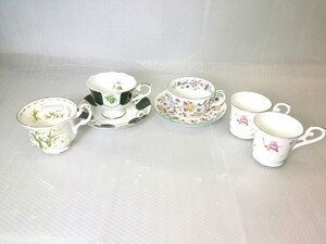 Bone China ボーンチャイナ 　 カップ&ソーサー/カップ　ミントン ハドンホール ボーン/ロイヤルアルバート/HOYA　他 まとめて　中古食器