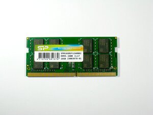 【中古】Silicon Power SODIMM PC4-19200 DDR4-2400 16GB SP016GBSFU240B02