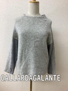 GALLARDAGALANTE ガリャルダガランテ 異素材組み合わせトップス 杢グレー ニットと厚手カットソー生地 サイズF