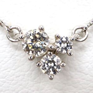 大特価!!1円〜!!美品!!TASAKI(田崎真珠)▼K18 天然ダイヤモンドネックレス▼J 約2.2g 約40.5cm necklace jewelry EB7/EB8.S177