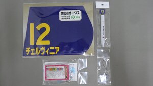 チェルヴィニア 第85回 オークス 2024 ★ ミニゼッケン・馬番ボールペン・勝負服ストラップ・思い出馬券ホルダー　4点セット ★