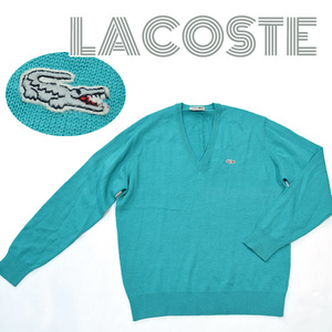 LACOSTE■ヴィンテージ　長袖セーター　ビッグサイズ サイズ5　　メンズニット　ワニ　ケミスラコステ　スペイン製