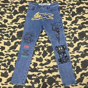 running dog denim pants jeans BBC ICECREAM billionaire boys club THE SOUND OF MUSIC デニム ランニングドッグ 30