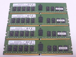 メモリ サーバーパソコン用 Samsung DDR4-2400 (PC4-19200) ECC Registered 16GBx4枚 合計64GB 起動確認済です M393A2K40BB1-CRC0Q②