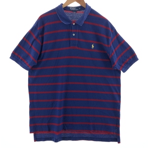 古着 ラルフローレン Ralph Lauren POLO by Ralph Lauren 半袖 ボーダー ポロシャツ メンズXL /eaa381427 【SS2409_30%】