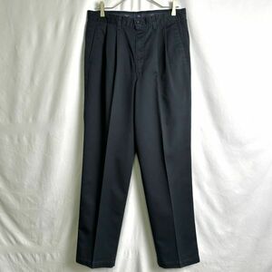 USA製 90s DOCKERS コットン 2タック チノ パンツ W32×L32 ネイビー スラックス チノパン ドッカーズ リーバイス Levi