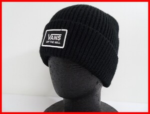 VANS　バンズ　ニット帽　アクリル　ブラック　中古　2501★M-2356