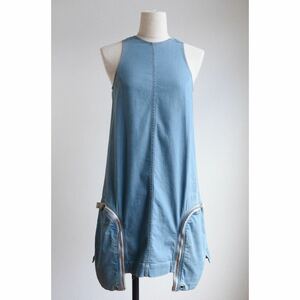 RICK OWENS DRKSHDW SS2020 TANK CARGO MINIDRESS col.BLUE size.S