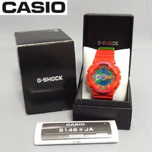 美品★CASIO G-SHOCK Hyper Colors GA-110A-4JF アナデジ クォーツ 腕時計 オレンジ Gショック ハイパーカラーズ カシオ★