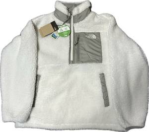 新品タグ付 NORTH FACE WHITE LABEL PLAY GREEN RVS FLEECE ノースフェイス ホワイトレーベル サイズM アイボリー フリース プレイグリーン