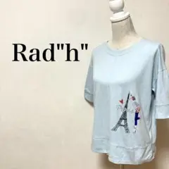 Rad"h" ラドアッシュ　半袖Tシャツ　エッフェル塔　Paris　ビジュー