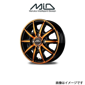 MID シュナイダー RX10-K アルミホイール 4本 ピノ 24系(12×3.5B 4-100 INSET42 ブラックポリッシュ/クリスタルオレンジクリア)SCHNEIDER