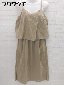 ◇ chocol raffine robe ショコラ フィネ ローブ キャミソール ロング ワンピース サイズF ベージュ レディース