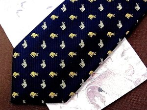 ♪26999C♪良品【刺繍 象 ゾウ 動物 柄】ジムトンプソン【JIM THOMPSON】ネクタイ