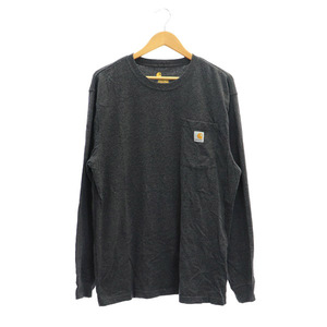 カーハート carhartt Long Sleeve Workwear Pocket T-Shirt Tシャツ 長袖 ロンT クルーネック 胸ポケット M CRH グレー /MY ■OS メンズ