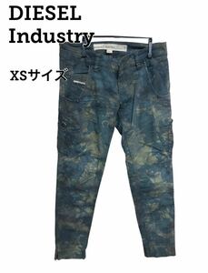 【即日発送】DIESEL Industry カモフラージュ 迷彩 コットン パンツ ミリタリー XS ディーゼル インダストリー メンズ ダメージ加工 ズボン