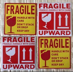 ステッカー4枚　Fragile/Upward/ Big Size