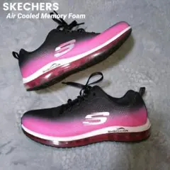 SKECHERS Air Cooled スケッチャーズ スニーカー 黒 ピンク