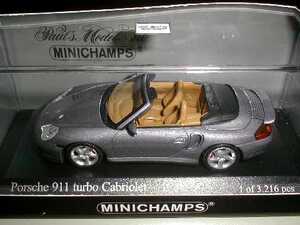 PMA 1/43 Porsche ポルシェ911ターボ カブリオレ 2003 (グレーM)