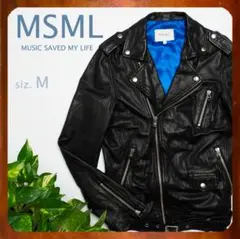 MSML  LEATHER W RIDERS JACKET Black M