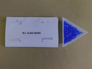 4024△未使用 チェコビーズ M.C.GLASS BEADS SAPHIRE サファイヤ SUPERIOR CRYSTAL