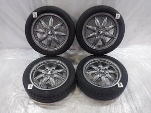 ☆HA36S アルト☆タイヤ 23年製 バリ山 165/55R15 ブリヂストン☆ 4H 100 4.5J +45 15インチ スズキ純正 アルミホイール付 4本