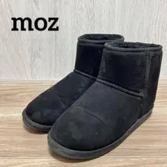 【moz】モズ　レディース　ムートンブーツ　ブラック　24.5cm