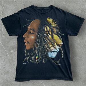 【当時物】 Bob Marley Tシャツ ボブ マーリー ラスタ ライオン ジャマイカ 公式 オリジナル 00s ザイオン　環境 アート 企業 2010年