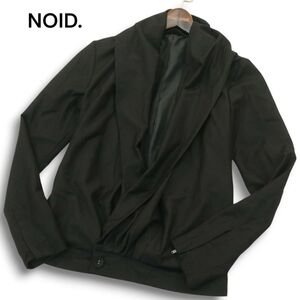 NOID. ノーアイディー 通年 ショールカラー デザイン★ ジャケット Sz.1　メンズ 黒　A4T11145_A#O