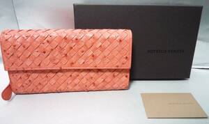 BOTTEGAVENETA ボッテガベネタ 長財布 サーモンピンク 6856