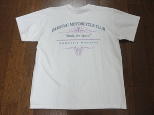 【サムライジーンズ】 WHT/M　サムライモーターサイクルクラブ　二輪車倶楽部Tシャツ　MCT21-102