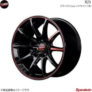 RMP RACING/R25 スイフト ZC/ZD72系 アルミホイール 1本 【16×6.0J 4-100 INSET43 ブラック/リムレッドライン】