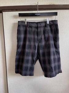 【良品】【レターパックプラス対応】UNDERCOVER アンダーカバー CHECK SHORTS ショーツ ショートパンツ BLACK × GREY 即決早い者勝ち