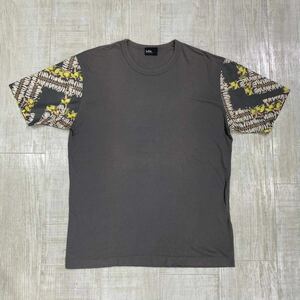 kolor Docking T-shirt カラー コットン ポリエステル 異素材 ドッキング 半袖 Tシャツ MADE IN JAPAN 日本製 SIZE 2 チャコール グレー 系